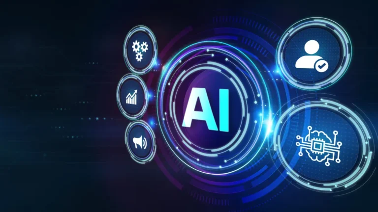 AI connected with different logos for productivity